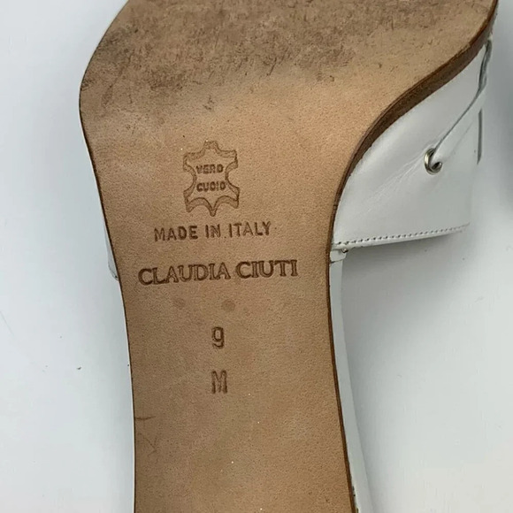 Claudia Ciuti womens heels size 9 white Italian leather grunge punk - Picture 8 of 13